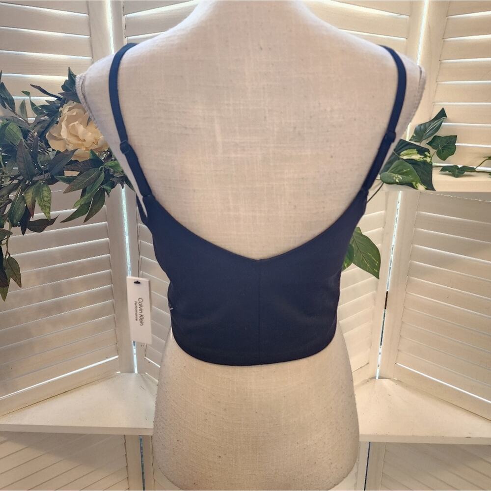 CALVIN KLEIN PERFORMANCE BLACK NWT SIZE MED SPORTS BRA 1255 - Picture 3 of 7